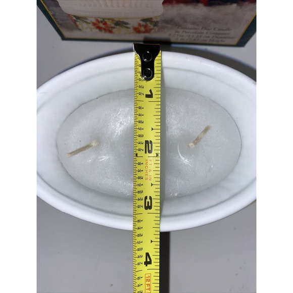 Colonial Candle of Cape Cod Winter Garden Floral Porcelain Gold Trim New In Box - Picture 13 of 13